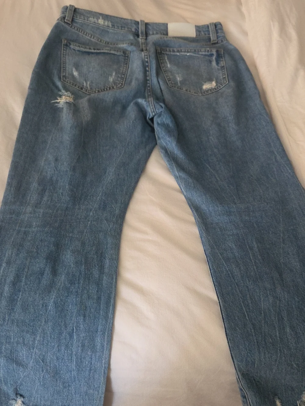 Pistola Women’s Light Blue Distressed Pearl-Embellished Jeans